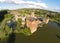 Aerial view on abandoned Havre Castle