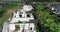 Aerial view of abandoned houses on tropical island of Bali