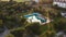 aerial view of an abandoned swimming pool