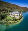 Aerial view of Abbey of Hautecombe, or Abbaye d& x27;Hautecombe, in Savoie, France