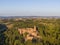 Aerial view of the Abbey of Monte Oliveto Maggiore