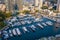 Aerial view of Aberdeen Typhoon Shelters, Hong Kong