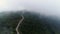 Aerial view above forest near Bussaco palace