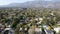 Aerial view above Pasadena neighborhood, Los Angeles, California