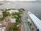 Aerial view in Acapulco, San Diego Fort and maritime terminal