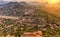 Aerial View of Achaturaya temple from Matanga Hill, Hampi, Karnataka, India