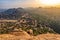 Aerial View of Achaturaya temple from Matanga Hill, Hampi, Karnataka, India