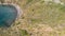 Aerial view of Acquarilli Beach, Elba Island