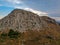 Aerial view of Acrocorinth the acropolis of ancient Corinth, Greece