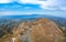 Aerial view of Acrocorinth the acropolis of ancient Corinth, Greece