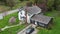 Aerial view of the Adelaide Hoodless Hunter house in Paris, Ontario, Canada 4K