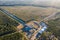 Aerial view of the Advanced LIGO detector in Livingston