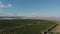 Aerial view agricultural fields and Las salinas. Torrevieja. Spain