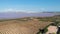 Aerial view agricultural fields and Las salinas. Torrevieja. Spain