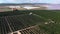 Aerial view agricultural fields and Las salinas. Torrevieja. Spain