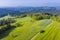 Aerial view of agricultural land