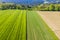 Aerial view of agricultural land