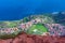 Aerial view of Agulo village at La Gomera, Canary Islands, Spain