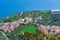 Aerial view of Agulo village at La Gomera, Canary Islands, Spain