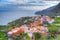 Aerial view of Agulo village at La Gomera, Canary Islands, Spain