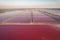 Aerial view of the Aigues-Mortes salt marsh Salin dâ€™Aigues-Mortes at sunset