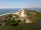 Aerial view of the airstrip from the Pie de la Cuesta