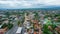 Aerial view of Al Aqsa Klaten Mosque. It is the largest mosque in Southeast Asia. Klaten - Indonesia. December 6, 2021