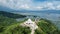 Aerial view of Al-Kamil Mosque in Bandung City, a mosque that is currently still under construction. Bandung, Indonesia, May 19,