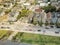 Aerial view Alamo Square with typical San Francisco Victorian ho