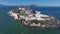 Aerial view of Alcatraz island in the San Francisco Bay.