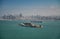 Aerial view of Alcatraz Island and San Francisco skyline