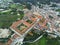 Aerial view of Alcobaca Monastery in Portugal