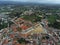 Aerial view of Alcobaca Monastery in Portugal