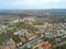 Aerial view of Alcobaca Monastery in Portugal