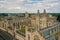 Aerial view of the All Souls College and Oxford cityscape