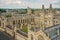 Aerial view of the All Souls College and Oxford cityscape