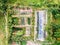 An aerial view of an allotment.