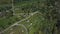 Aerial view of allotment gardens on the outskirt of Stuttgart in southern Germany