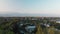 Aerial view of the Almaty city panorama at sunrise Kazakhstan