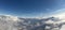 Aerial View - Alps, Clouds and Blue Sky