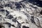 Aerial view of the Alps mountains in Switzerland. Swiss Alps. aerial panorama from airplane