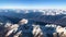 Aerial view of Alps mountains under Italy, Austria and Swiss form plane, 4k footage video