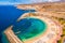 Aerial view of the Amadores beach on the Gran Canaria island in Spain.