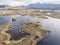 Aerial view of the amazing landscape of Rannoch Moor