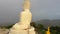 Aerial view amazing rainbow cover Phuket big Buddha.