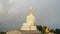 Aerial view amazing rainbow cover Phuket big Buddha.