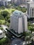 Aerial view of Ambassador Hotel Waikiki and Fort DeRussy Beach Park