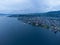 Aerial View of Ambon Bay and City