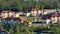 Aerial view of american apartment buildings in Florida residential area. New family condos as example of housing