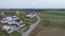 Aerial View of Amish Countryside on a Winter Day